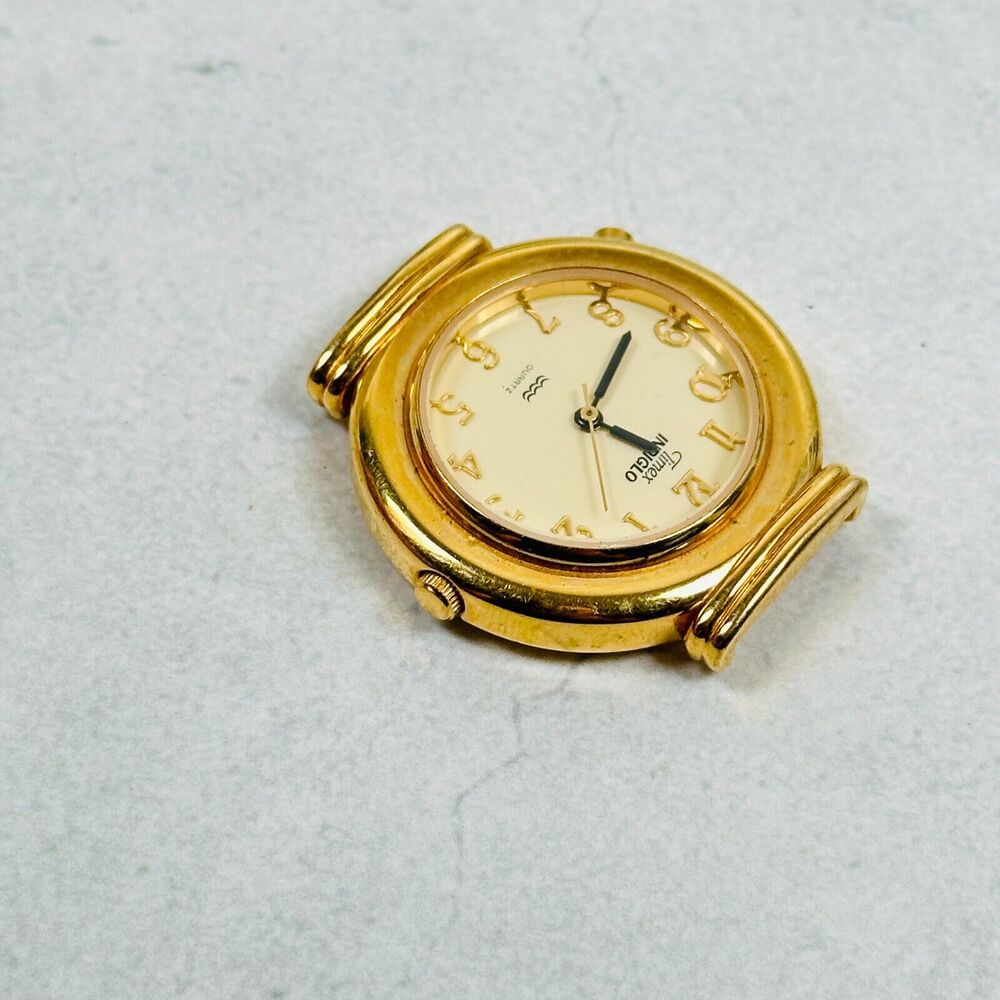 VTG Timex Watch Womens 34mm Gold Tone Indiglo Water Resistant Quartz New Battery - Picture 5 of 9
